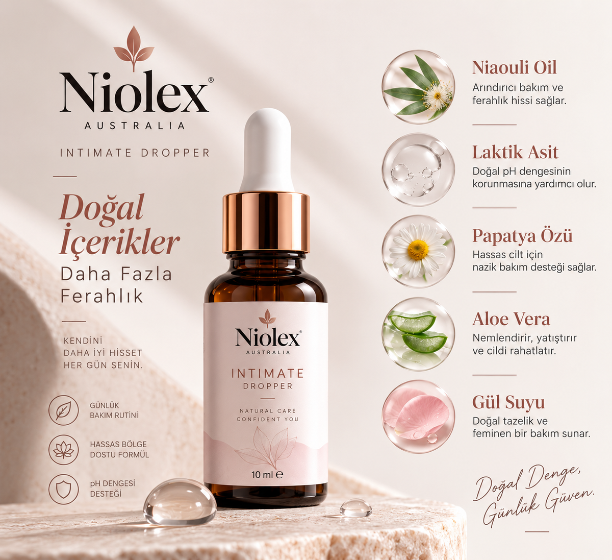 Niolex Intimate Dropper - Hassas Bölge Koku & Ferahlık Bakımı
